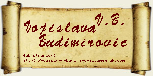 Vojislava Budimirović vizit kartica